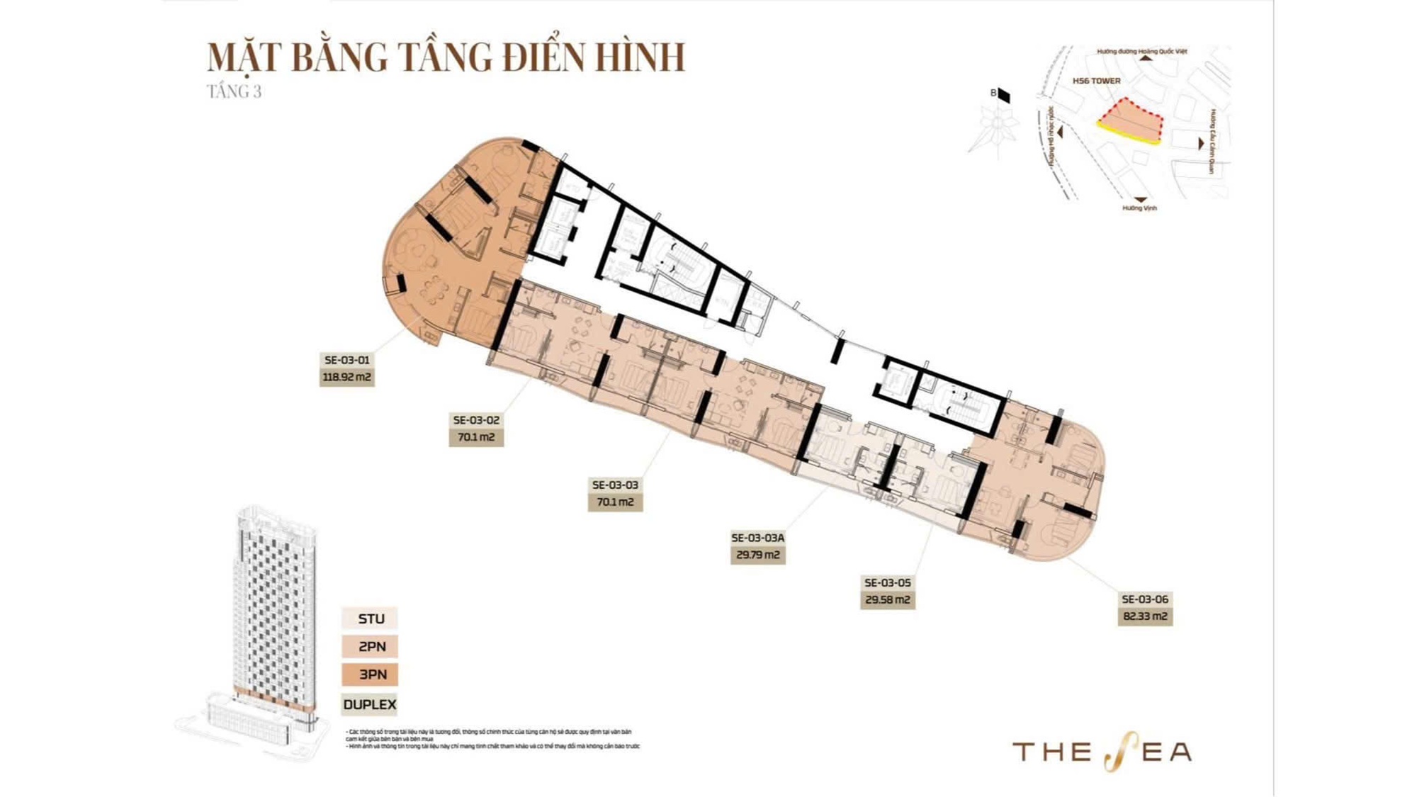 mặt bằng dự án the sea hạ long