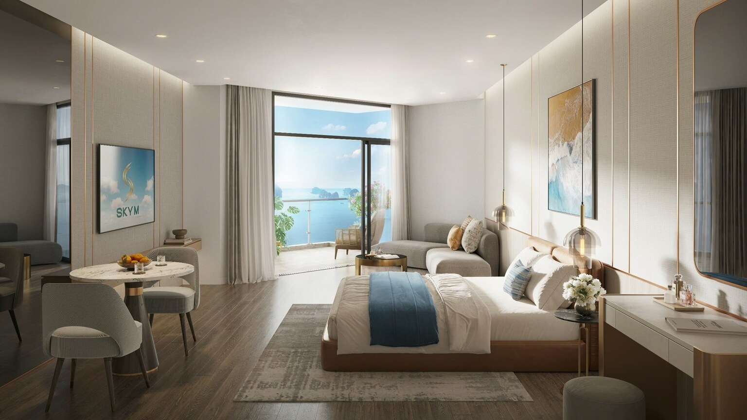 nội thất căn hộ sky m hạ long