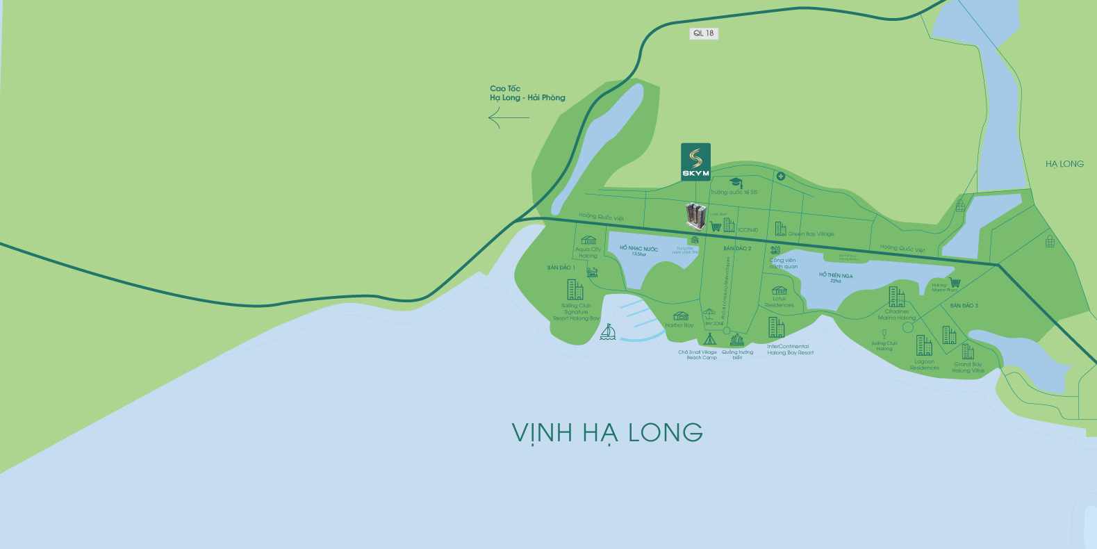 vị trí dự án sky m hạ long